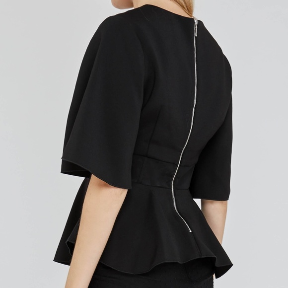 NWT Acler Beasley black peplum top - US 4 / Small - Picture 3 of 7